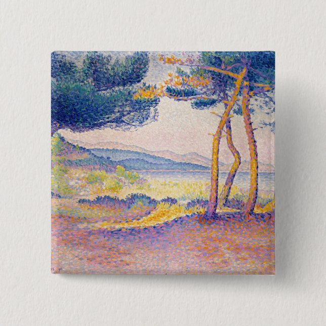 Pines Along the Shore 15 Cm Square Badge (Front)