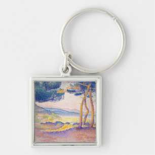Pines Along the Shore Key Ring