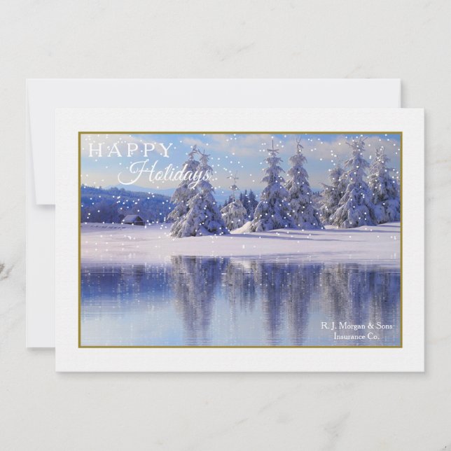 Pines in the Snow Holiday Card (Front)