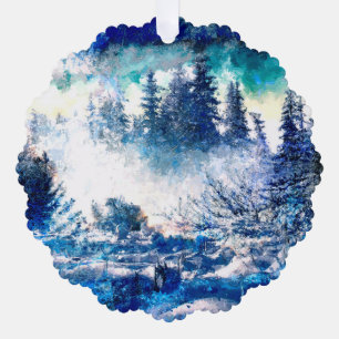 Pines In The Storm Tree Decoration Card