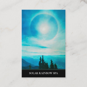 *~* Pines Mountains Rainbow Sun Blue Business Card