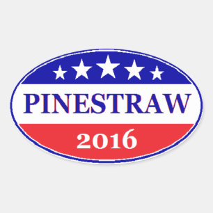 PINESTRAW 4 President 2016 Election Oval Sticker