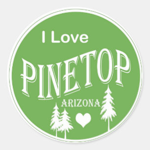 Pinetop Arizona Classic Round Sticker