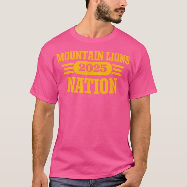 Pineville Mountain Lions Nation 2025 T-Shirt (Front)