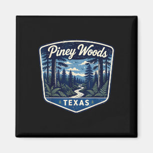 Piney woods texas forest nature hiking outdoors magnet