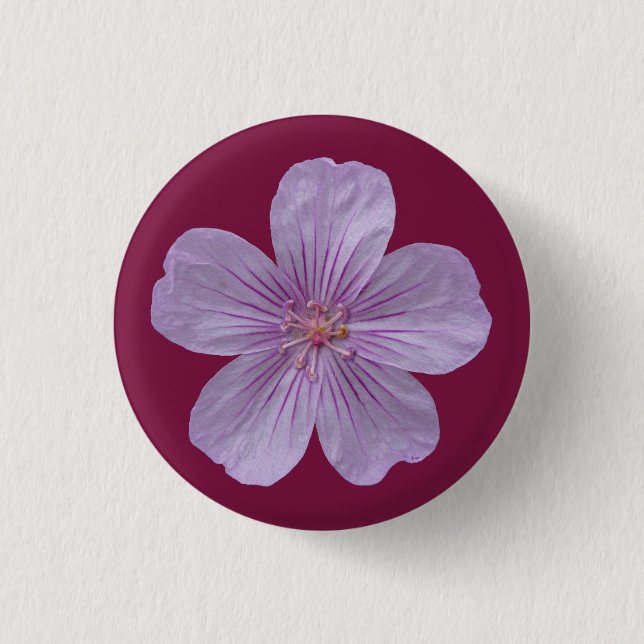 Pineywoods Geranium #1 3 Cm Round Badge (Front)