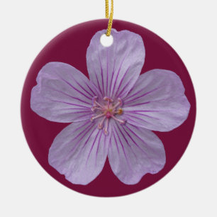 Pineywoods Geranium #1 Ceramic Tree Decoration