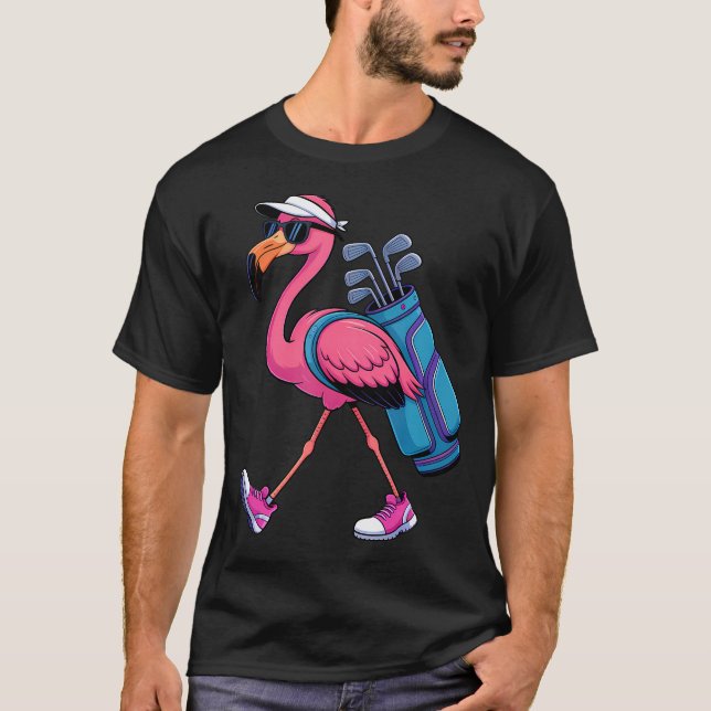 Ping Flamingo Golf Sunglasses Woman Ladies Men Gol T-Shirt (Front)