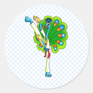 Ping Peacock Classic Round Sticker