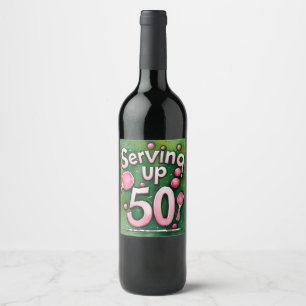 Ping Pong 50th Birthday Wine Label