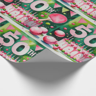 Ping Pong 50th Birthday  Wrapping Paper