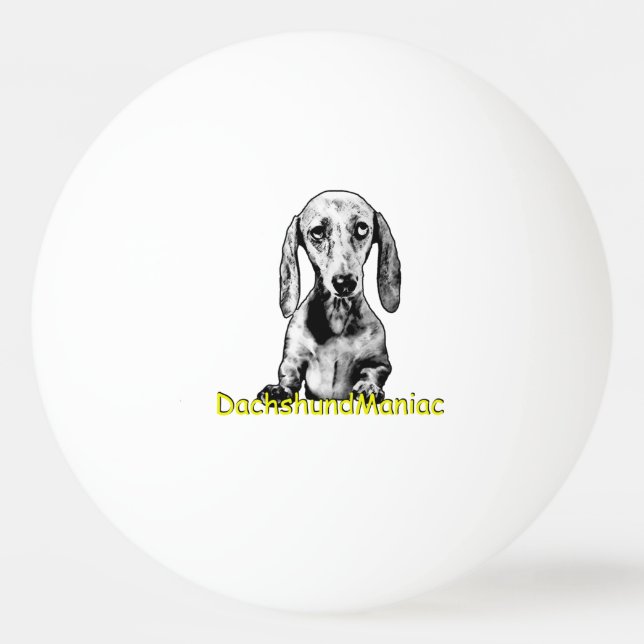 Ping Pong Ball DaschundManiac (Back)