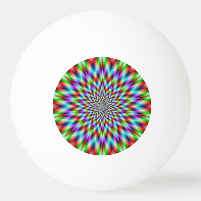 Ping Pong Ball  Neon Star Exploding (Front)