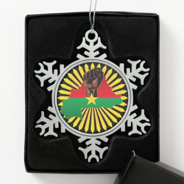 Ping Pong Ball Snowflake Pewter Christmas Ornament (Box)