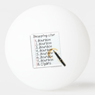 PING PONG BALLS - BOURBON LOVERS SHOPPING LIST