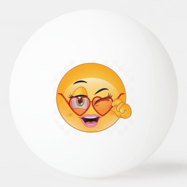 Ping Pong Balls - Flirting Emoji (Front)