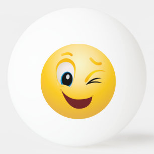Ping Pong Balls - Winking Emoji Happy Face