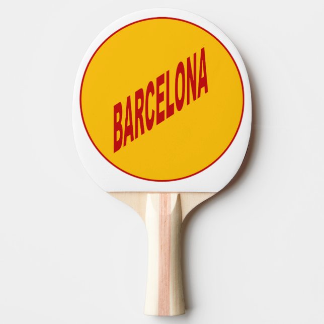 Ping Pong BARCELONA Racket Paddle (Front)