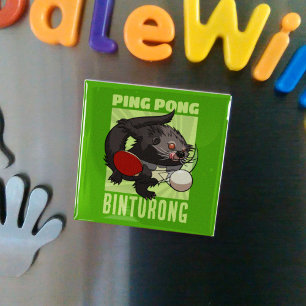 Ping Pong Binturong Funny Table Tennis Bearcat  Magnet