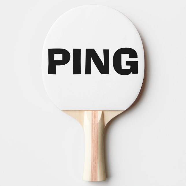 Ping Pong Black White Ping Pong Paddle (Front)