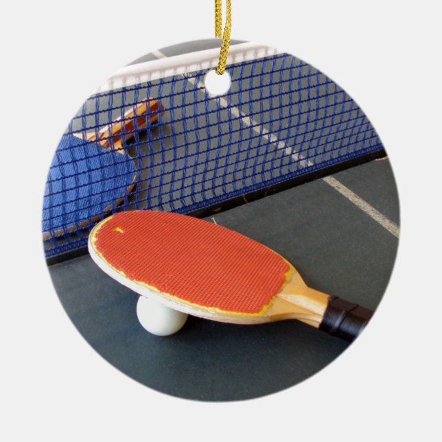 Ping Pong Ceramic Tree Decoration (Front)