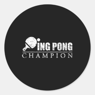 Ping Pong Champion Classic Round Sticker