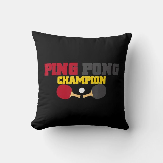 Ping Pong Champion Fun Cute Table Tennis Gift  Cushion (Front)