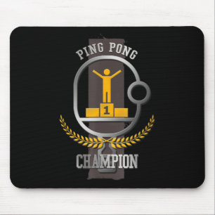 Ping Pong Champion Fun Table Tennis Player Gift  Mouse Mat