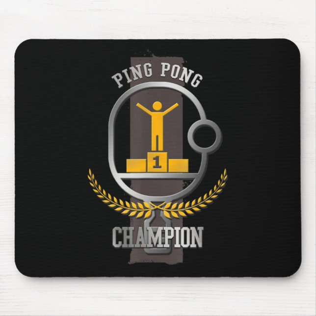 Ping Pong Champion Fun Table Tennis Player Gift  Mouse Mat (Front)