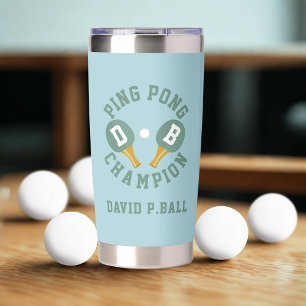 Ping Pong Champion Personalized Insulated Tumbler