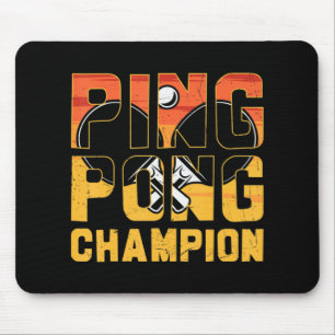 Ping Pong Champion Retro Table Tennis  Mouse Mat