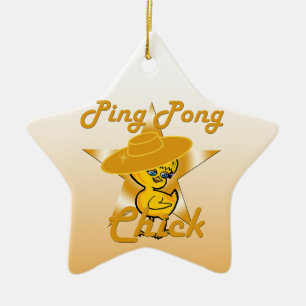 Ping Pong Chick #10 Ceramic Tree Decoration