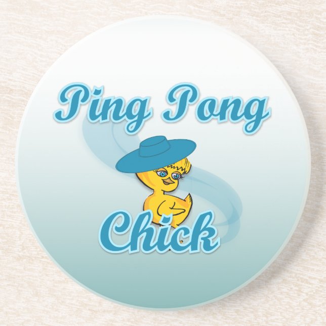 Ping Pong Chick #3 Coaster (Front)