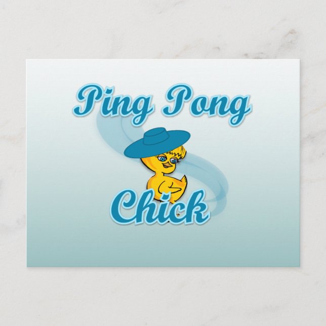 Ping Pong Chick #3 Postcard (Front)