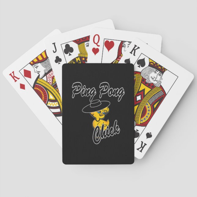 Ping Pong Chick #4 Playing Cards (Back)
