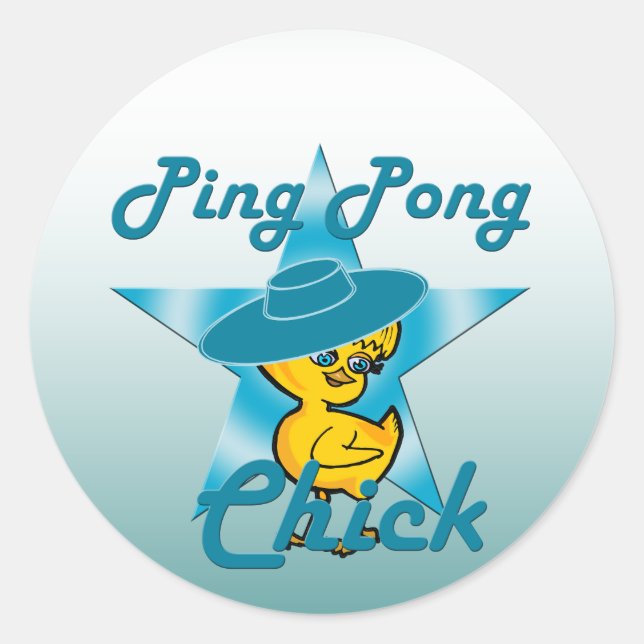 Ping Pong Chick #7 Classic Round Sticker (Front)