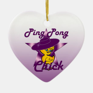Ping Pong Chick #9 Ceramic Tree Decoration