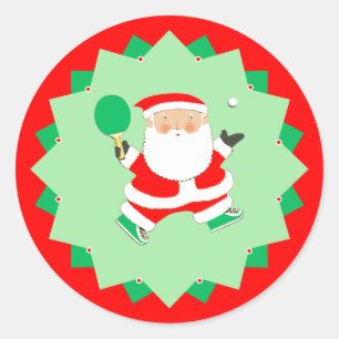 Ping-Pong Christmas Gift Classic Round Sticker