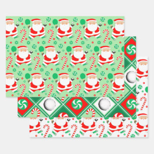 Ping Pong Christmas Holiday Wrapping Paper Sheet