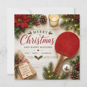 Ping pong Christmas themed Card