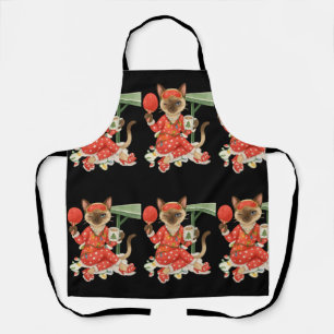 Ping Pong Christmas themed for cat lovers Apron