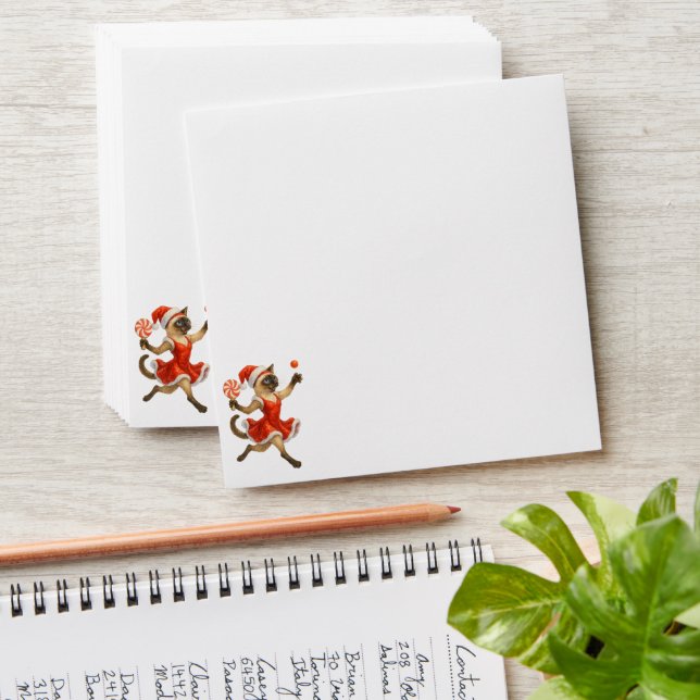 Ping Pong Christmas themed for Siamese Cat Lovers  Envelope (Stacked)