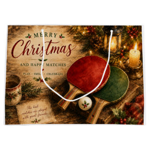 Ping pong Christmas themed Large Gift Bag