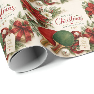 Ping pong Christmas themed Wrapping Paper