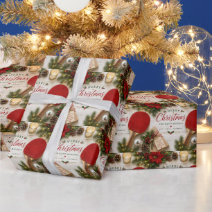 Ping pong Christmas themed Wrapping Paper