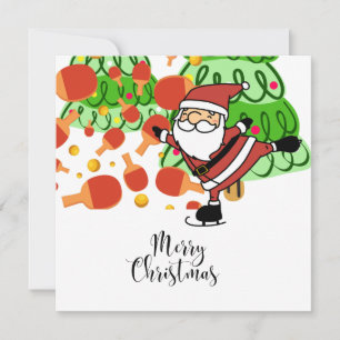 Ping pong Christmas with Santa Claus  Holiday Card