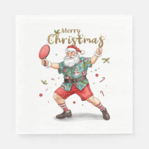 Ping pong Christmas with Santa Claus Napkin
