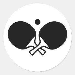 Ping pong classic round sticker