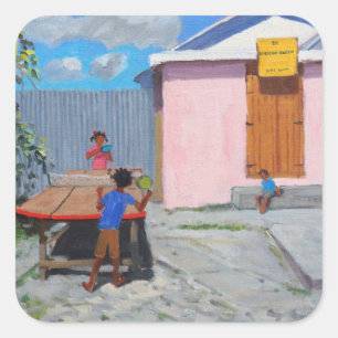 Ping Pong De African Queen Hideaway Square Sticker