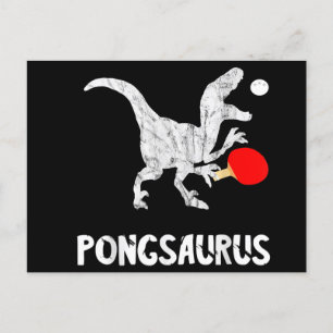 Ping Pong Dinosaurs Pingpong Player Dino Table Ten Invitation Postcard